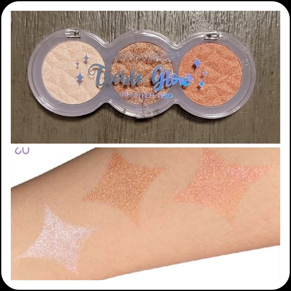 2 FIR $20. Kleancolor "Treble Glow - Moonlit" Highlighter Trio